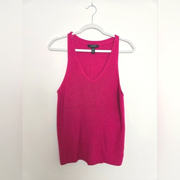 Ralph Lauren Pink Sleeveless 100% Cotton Tank Top | Size M - Picture 1 of 5